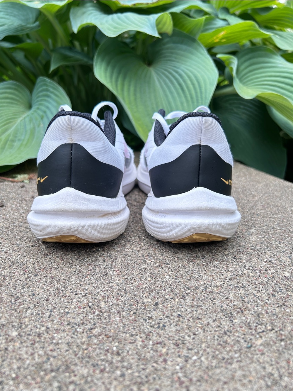 Nike Women’s White and Pink Running Shoes with Black Accents - Picture 6 of 6